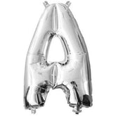 Silver Foil Letter Balloons - A - The Party Room